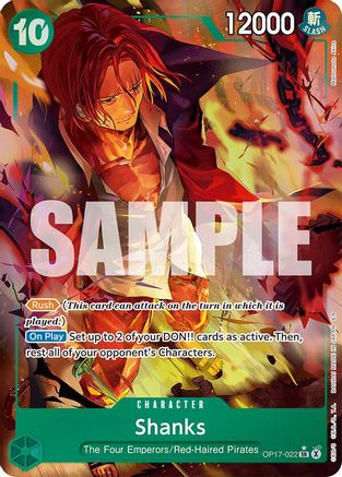 Shanks (022) (Alternate Art) (OP17-022) - The World's Strongest Warriors One Piece