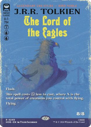 FOIL The Lord of the Eagles (Borderless) (HOB-240) - The Hobbit - Magic The Gathering