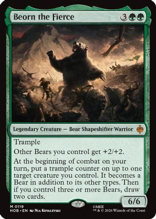 FOIL Beorn the Fierce (HOB-119) - The Hobbit - Magic The Gathering
