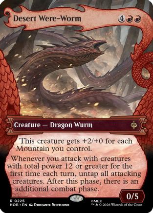 Desert Were-Worm (Showcase) (HOB-225) - The Hobbit - Magic The Gathering