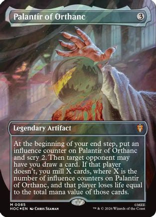 FOIL Palantir of Orthanc (Borderless) (Surge Foil) (HOC-085) - The Hobbit: Eternal-Legal - Magic The Gathering