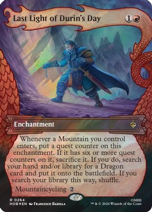 FOIL Last Light of Durin's Day (Showcase) (Surge Foil) (HOB-264) - The Hobbit - Magic The Gathering