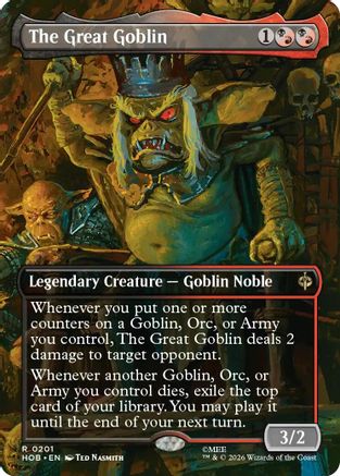 The Great Goblin (Borderless) (HOB-201) - The Hobbit - Magic The Gathering