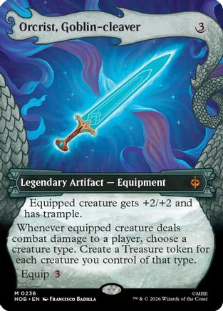 FOIL Orcrist, Goblin-cleaver (Showcase) (HOB-236) - The Hobbit - Magic The Gathering
