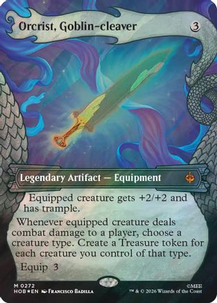 FOIL Orcrist, Goblin-cleaver (Showcase) (Surge Foil) (HOB-272) - The Hobbit - Magic The Gathering