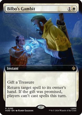 FOIL Bilbo's Gambit (Extended Art) (HOB-285) - The Hobbit - Magic The Gathering