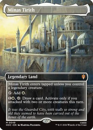 FOIL Minas Tirith (Borderless) (HOC-049) - The Hobbit: Eternal-Legal - Magic The Gathering