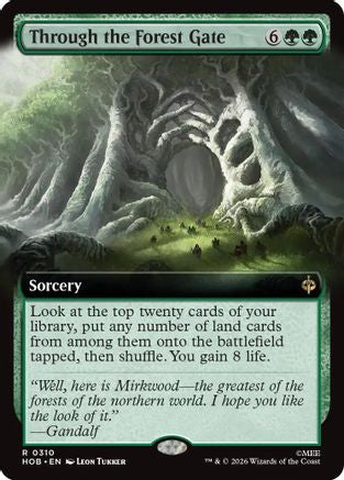 FOIL Through the Forest Gate (Extended Art) (HOB-310) - The Hobbit - Magic The Gathering