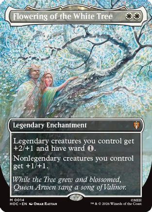 Flowering of the White Tree (Borderless) (HOC-014) - The Hobbit: Eternal-Legal - Magic The Gathering