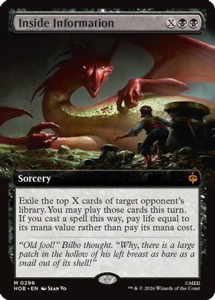 Inside Information (Extended Art) (HOB-296) - The Hobbit - Magic The Gathering