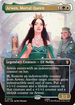 Arwen, Mortal Queen (Borderless) (HOC-030) - The Hobbit: Eternal-Legal - Magic The Gathering