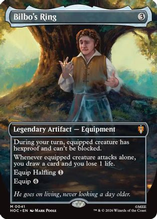 FOIL Bilbo's Ring (Borderless) (HOC-041) - The Hobbit: Eternal-Legal - Magic The Gathering