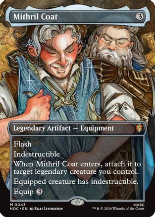 FOIL Mithril Coat (Borderless) (HOC-043) - The Hobbit: Eternal-Legal - Magic The Gathering