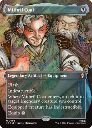 FOIL Mithril Coat (Borderless) (Surge Foil) (HOC-083) - The Hobbit: Eternal-Legal - Magic The Gathering