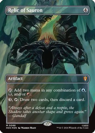 FOIL Relic of Sauron (Borderless) (Surge Foil) (HOC-086) - The Hobbit: Eternal-Legal - Magic The Gathering