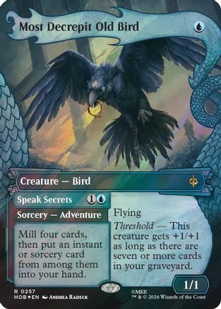 FOIL Most Decrepit Old Bird (Showcase) (Surge Foil) (HOB-257) - The Hobbit - Magic The Gathering