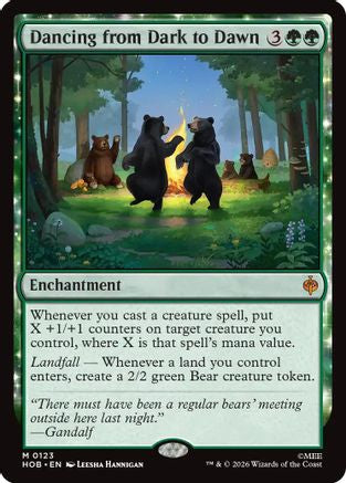 FOIL Dancing from Dark to Dawn (HOB-123) - The Hobbit - Magic The Gathering
