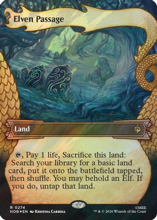 FOIL Elven Passage (Showcase) (Surge Foil) (HOB-274) - The Hobbit - Magic The Gathering