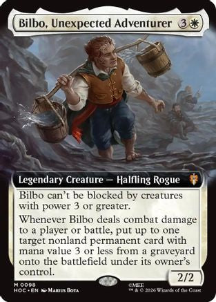 Bilbo, Unexpected Adventurer (Extended Art) (HOC-098) - The Hobbit: Eternal-Legal - Magic The Gathering