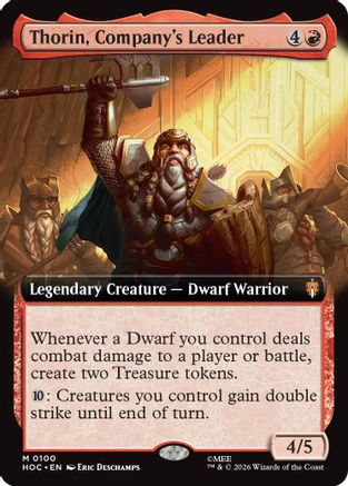 Thorin, Company's Leader (Extended Art) (HOC-100) - The Hobbit: Eternal-Legal - Magic The Gathering