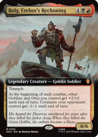 Bolg, Erebor's Reckoning (Extended Art) (HOC-102) - The Hobbit: Eternal-Legal - Magic The Gathering