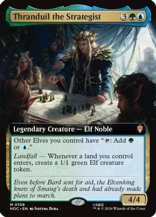 FOIL Thranduil the Strategist (Extended Art) (HOC-106) - The Hobbit: Eternal-Legal - Magic The Gathering