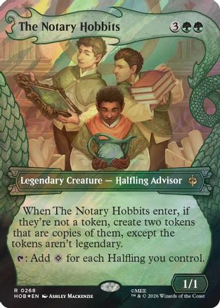 FOIL The Notary Hobbits (Showcase) (Surge Foil) (HOB-268) - The Hobbit - Magic The Gathering