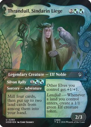 FOIL Thranduil, Sindarin Liege (Showcase) (Surge Foil) (HOB-269) - The Hobbit - Magic The Gathering
