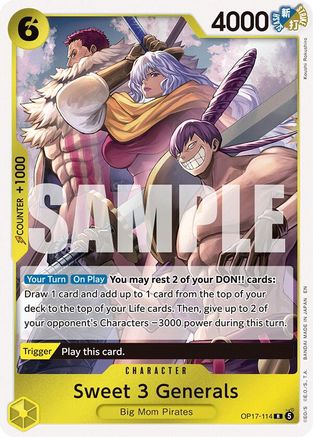 Sweet 3 Generals (OP17-114) - The World's Strongest Warriors One Piece