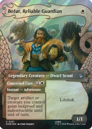 FOIL Bofur, Reliable Guardian (Showcase) (Surge Foil) (HOB-251) - The Hobbit - Magic The Gathering