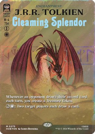 FOIL Gleaming Splendor (Borderless) (Surge Foil) (HOB-275) - The Hobbit - Magic The Gathering