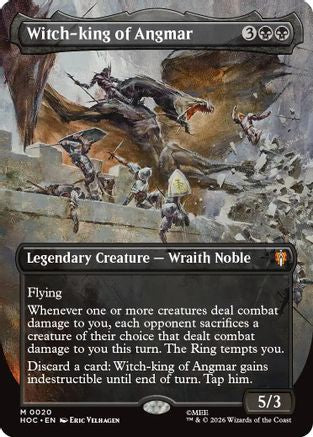 FOIL Witch-king of Angmar (Borderless) (HOC-020) - The Hobbit: Eternal-Legal - Magic The Gathering