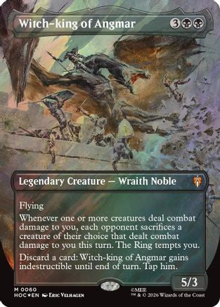 FOIL Witch-king of Angmar (Borderless) (Surge Foil) (HOC-060) - The Hobbit: Eternal-Legal - Magic The Gathering