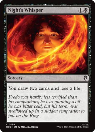 Night's Whisper (HOC-189) - The Hobbit: Eternal-Legal - Magic The Gathering