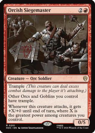 Orcish Siegemaster (HOC-201) - The Hobbit: Eternal-Legal - Magic The Gathering