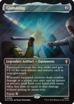 FOIL Glamdring (Borderless) (Surge Foil) (HOC-082) - The Hobbit: Eternal-Legal - Magic The Gathering