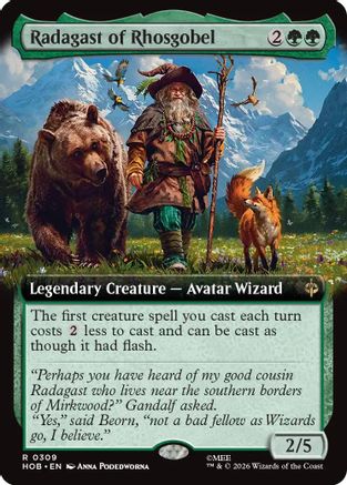 FOIL Radagast of Rhosgobel (Extended Art) (HOB-309) - The Hobbit - Magic The Gathering