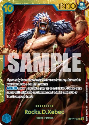 Rocks.D.Xebec (118) (OP17-118) - The World's Strongest Warriors One Piece