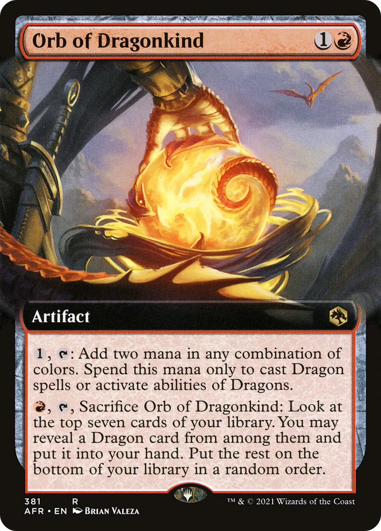 Orb of Dragonkind (Extended Art) (AFR-381) - Adventures in the Forgotten Realms - Magic The Gathering