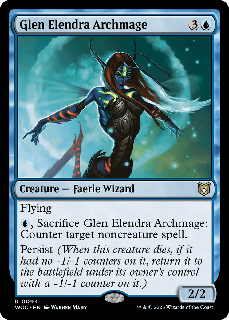 Glen Elendra Archmage (WOC-094) - Wilds of Eldraine Commander - Magic The Gathering