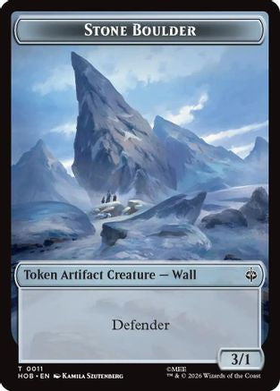 Stone Boulder // Dragon Double-Sided Token (HOB-11 // 5) - The Hobbit - Magic The Gathering