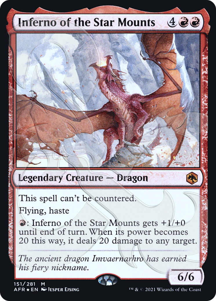 FOIL Inferno of the Star Mounts (AFR&-151) - Adventures in the Forgotten Realms Promos - Magic The Gathering