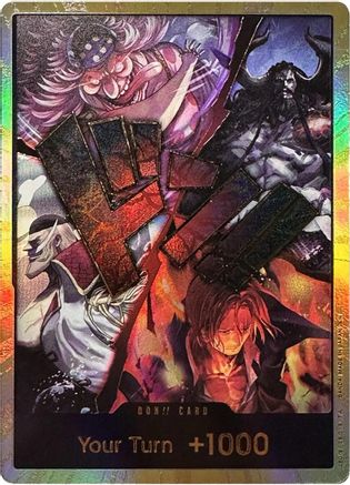 FOIL DON!! Card (Alternate Art) (The Four Emperors) (Gold) - The World's Strongest Warriors One Piece