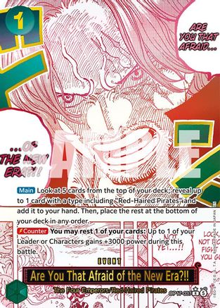 Are You That Afraid of the New Era?! (Alternate Art) (OP17-037) - The World's Strongest Warriors One Piece