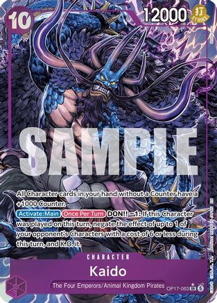 Kaido (063) (Alternate Art) (OP17-063) - The World's Strongest Warriors One Piece