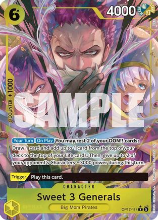 Sweet 3 Generals (Alternate Art) (OP17-114) - The World's Strongest Warriors One Piece