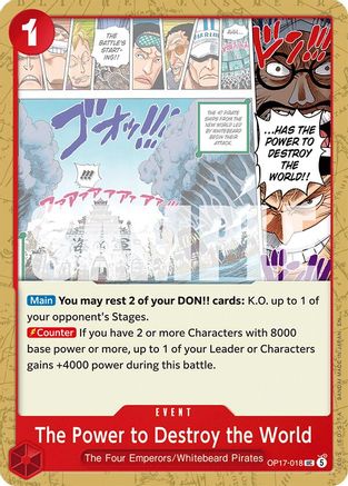 The Power to Destroy the World (OP17-018) - The World's Strongest Warriors One Piece