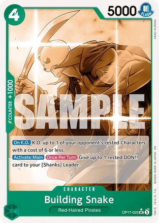 Building Snake (Pandaman Art) (OP17-025) - The World's Strongest Warriors One Piece