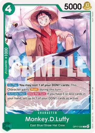 Monkey.D.Luffy (030) (OP17-030) - The World's Strongest Warriors One Piece