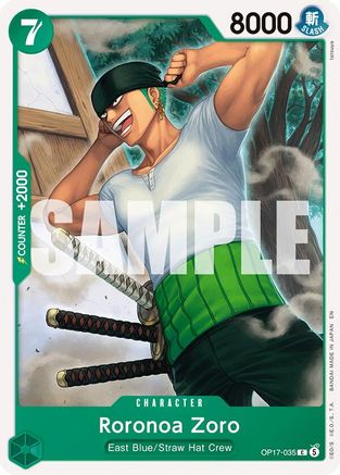 Roronoa Zoro (035) (OP17-035) - The World's Strongest Warriors One Piece
